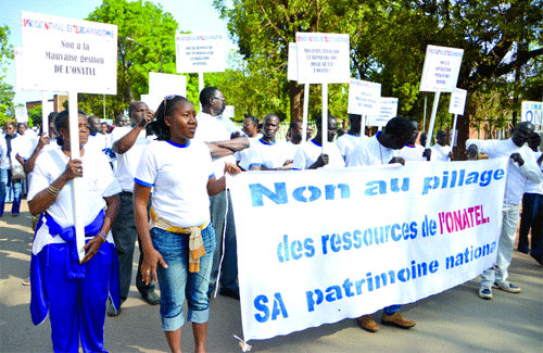 Syndicat national des travailleurs des télécommunications : Les agents de l’ONATEL dans la rue pour se faire entendre