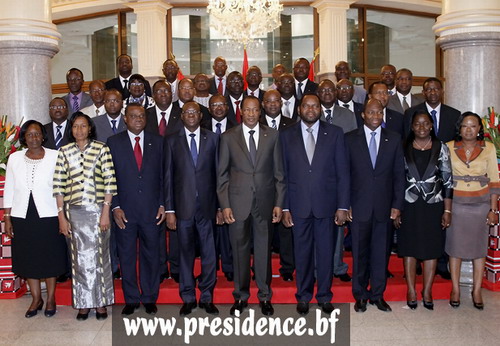 Le Président du Faso aux membres du nouveau gouvernement : « … s’impliquer collectivement dans l’action gouvernementale » 