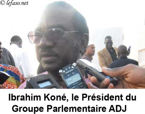 Journées parlementaires ADJ : « Un fantôme hante la quiétude et la paix sociale au Burkina c’est bel et bien le sénat » dixit Ibrahim Koné