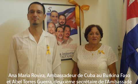 Ambassade de Cuba au Burkina : Appel à la solidarité pour la libération de cinq cubains emprisonnés aux Etats-Unis