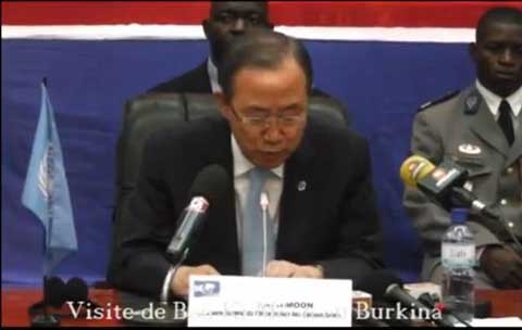 Discours de Ban Ki-moon au Burkina Faso lors de sa visite dans le Sahel 