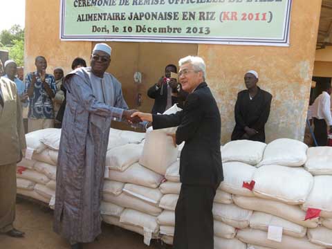 Coopération : Le Japon offre 7600 tonnes de riz au Burkina