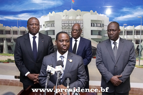 Trois émissaires spéciaux du Président ivoirien apportent un message de fort soutien et d’amitié au Président du Faso