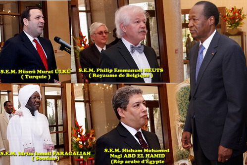 Quatre nouveaux ambassadeurs présentent leurs lettres de créance au Président du Faso