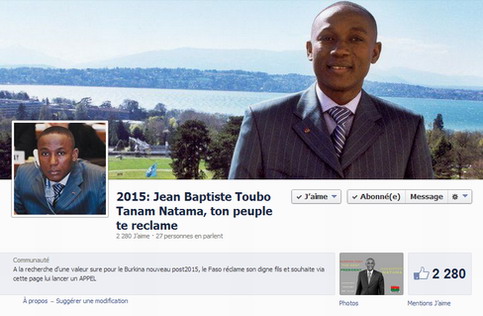 Présidentielle 2015 : Jean Baptiste Natama, l’espoir de certains jeunes facebookeurs