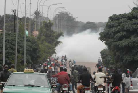 Bobo : Interdit, le sit-in du Balai Citoyen a été dispersé à coup de gaz lacrymogènes