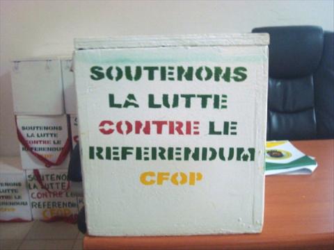 Souscriptions pour la lutte contre le referendum : Au total 2.628.921 F CFA récoltés à la date du 8 juillet 