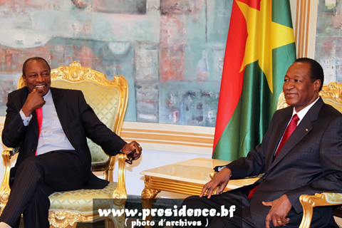 Blaise Compaoré en visite d’amitié et de travail en Guinée Conakry les 17 et 18 juillet 