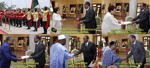 Présidence du Faso : Cinq ambassadeurs présentent leurs Lettres de créance à Blaise Compaoré