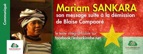 Insurrection populaire : Mariam Sankara félicite le peuple burkinabè