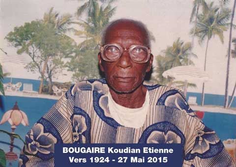 Décès de BOUGAIRE KOUDIAN ETIENNE ALEXIS : remerciements et faire part