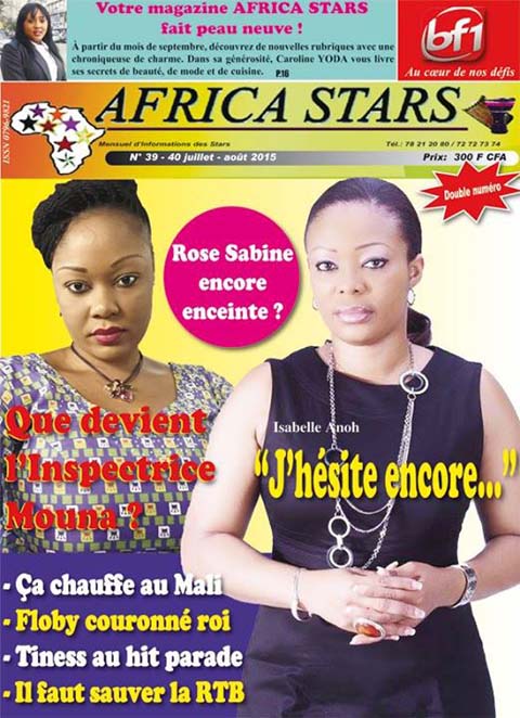 Le double numéro de AFRICA STARS  de juillet et Août  est dans vos kiosques !