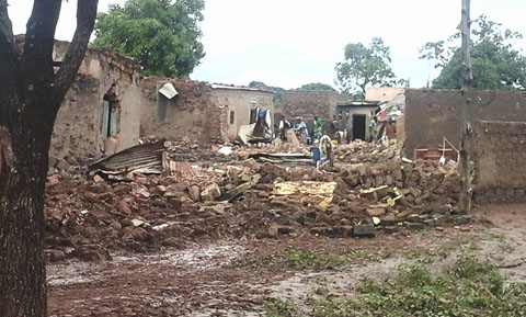 Inondation à Bama : Des vivres, des animaux et des maisons emportés par les eaux de pluies