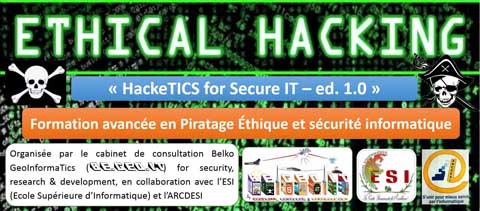 Formation avancée en Piratage Éthique et sécurité informatique : Hacketics for Secure IT édition 1.0