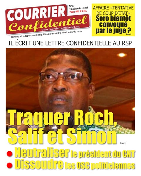 Courrier confidentiel N° 97 vient de paraitre. Disponible chez les revendeurs de journaux au Burkina Faso.