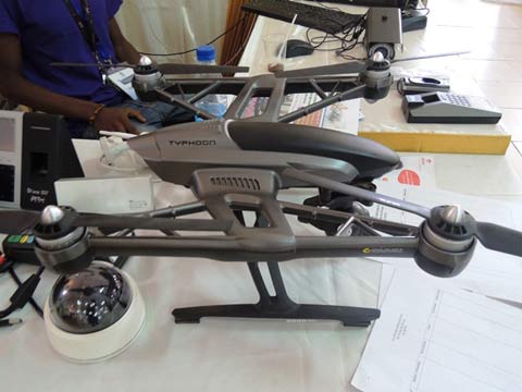 Salon international de sécurité des TIC : Typhoon, le drone qui attire du monde au stand d’APS Africa 
